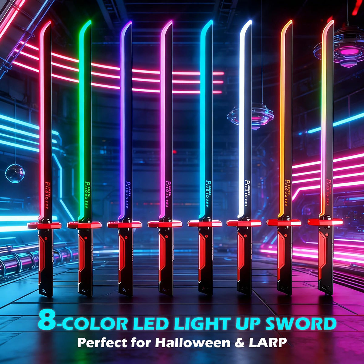 Viglaschill Spark Sword with eight-color LEDs for immersive cosplay lighting