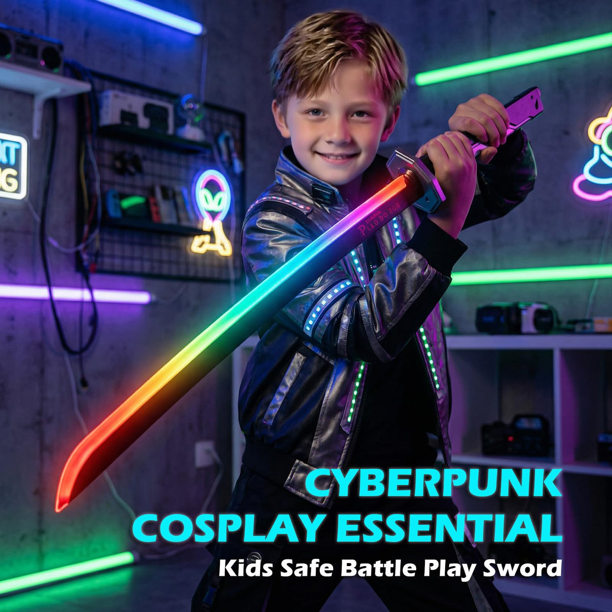 Viglaschill Spark Sword Sasuke-style blade enhances anime cosplay presence