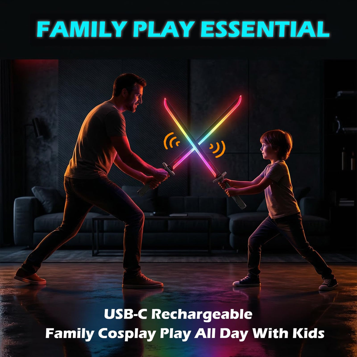 Viglaschill Spark Sword USB-C recharge keeps it ready for long play sessions