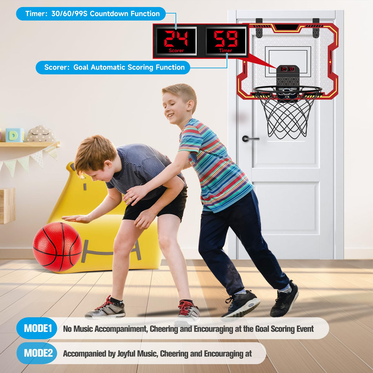Vignuto indoor basketball hoop easy installation kit simplifies mounting for busy households.