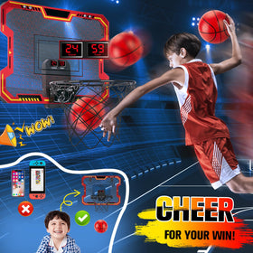 Vignuto indoor basketball hoop foldable rim saves space for small play areas.