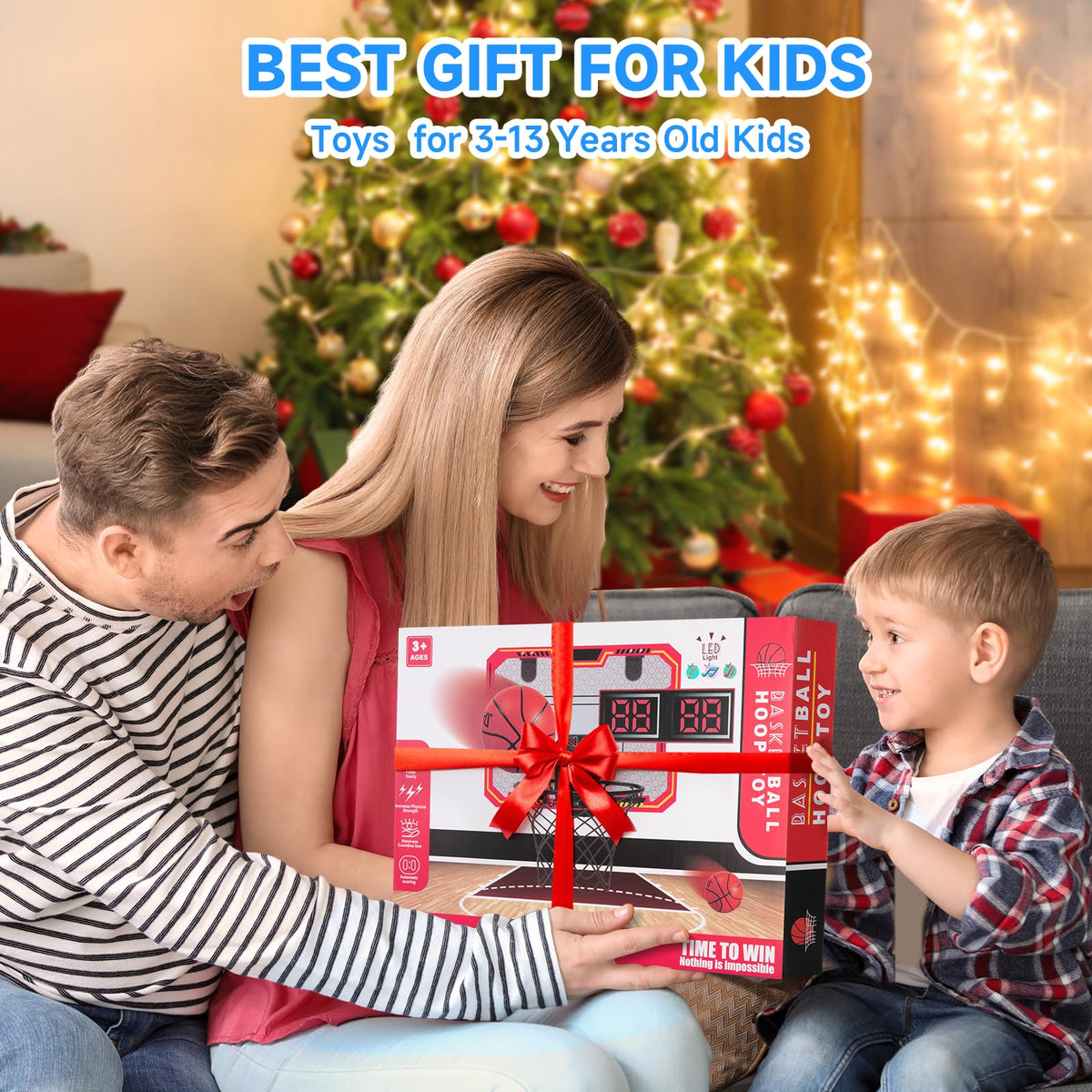 Vignuto indoor basketball hoop mounted on door enables quick setup for family fun.