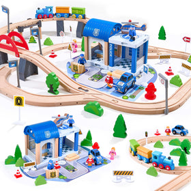 VigorFun 102Pcs Train Set assembly in action for imaginative play