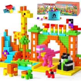 VigorFun 65-piece magnetic blocks set for imaginative building and color learning.