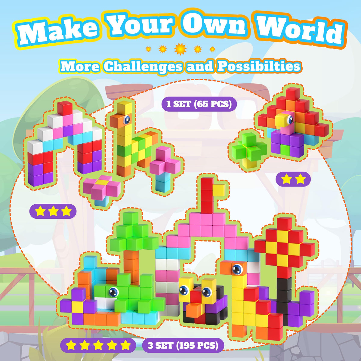 VigorFun magnets provide strong connections for stable structures.
