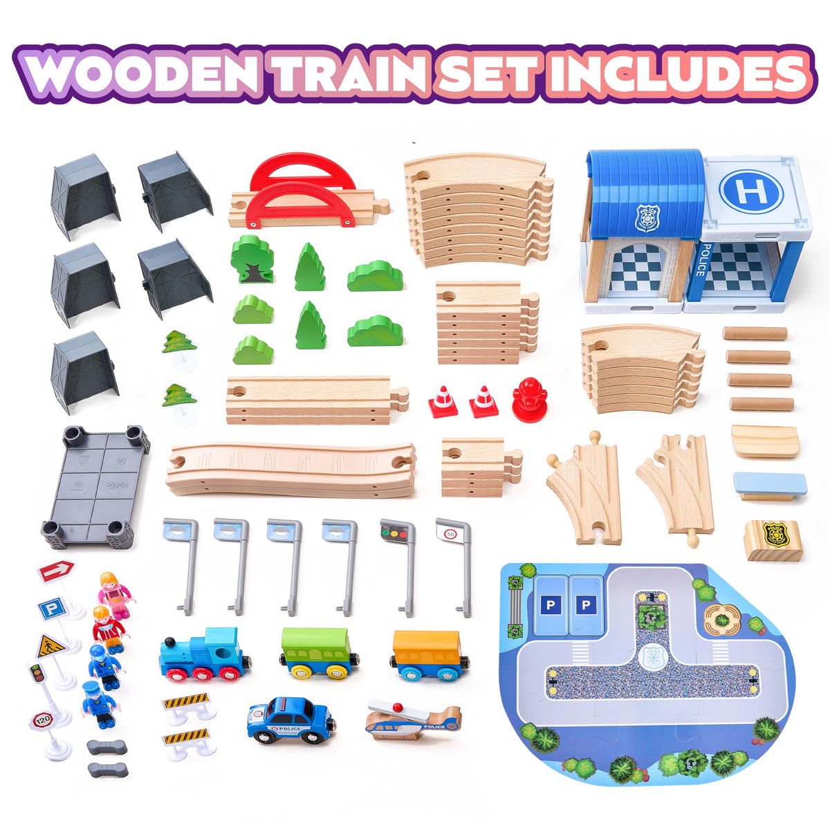 VigorFun wooden-train-track-collection shows durable, safe construction for long-term play