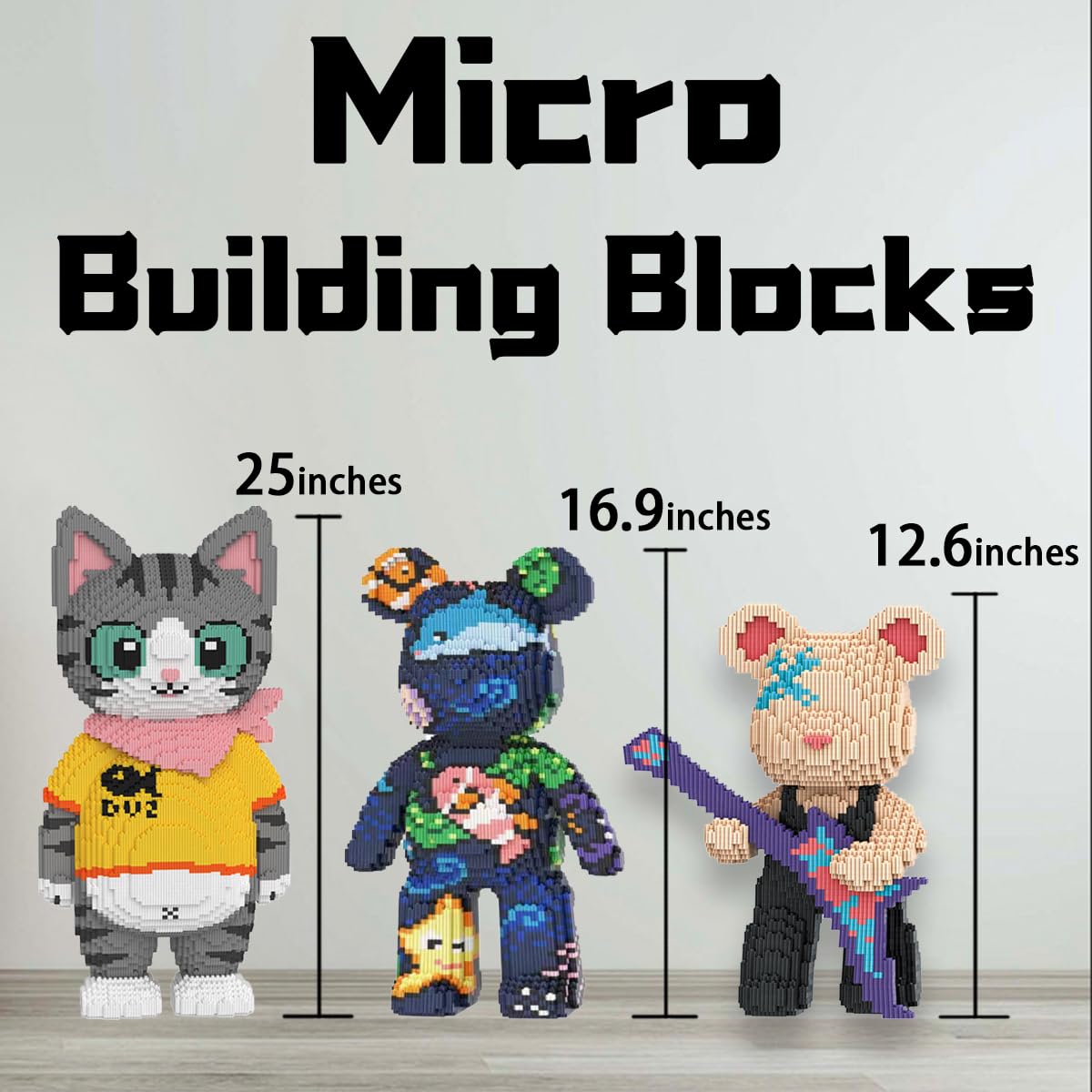 VIIOVOIIV Teddy Blocks sturdy ABS material for safe, durable play.