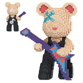 VIIOVOIIV TK Teddy Bear blocks with guitar front view for display