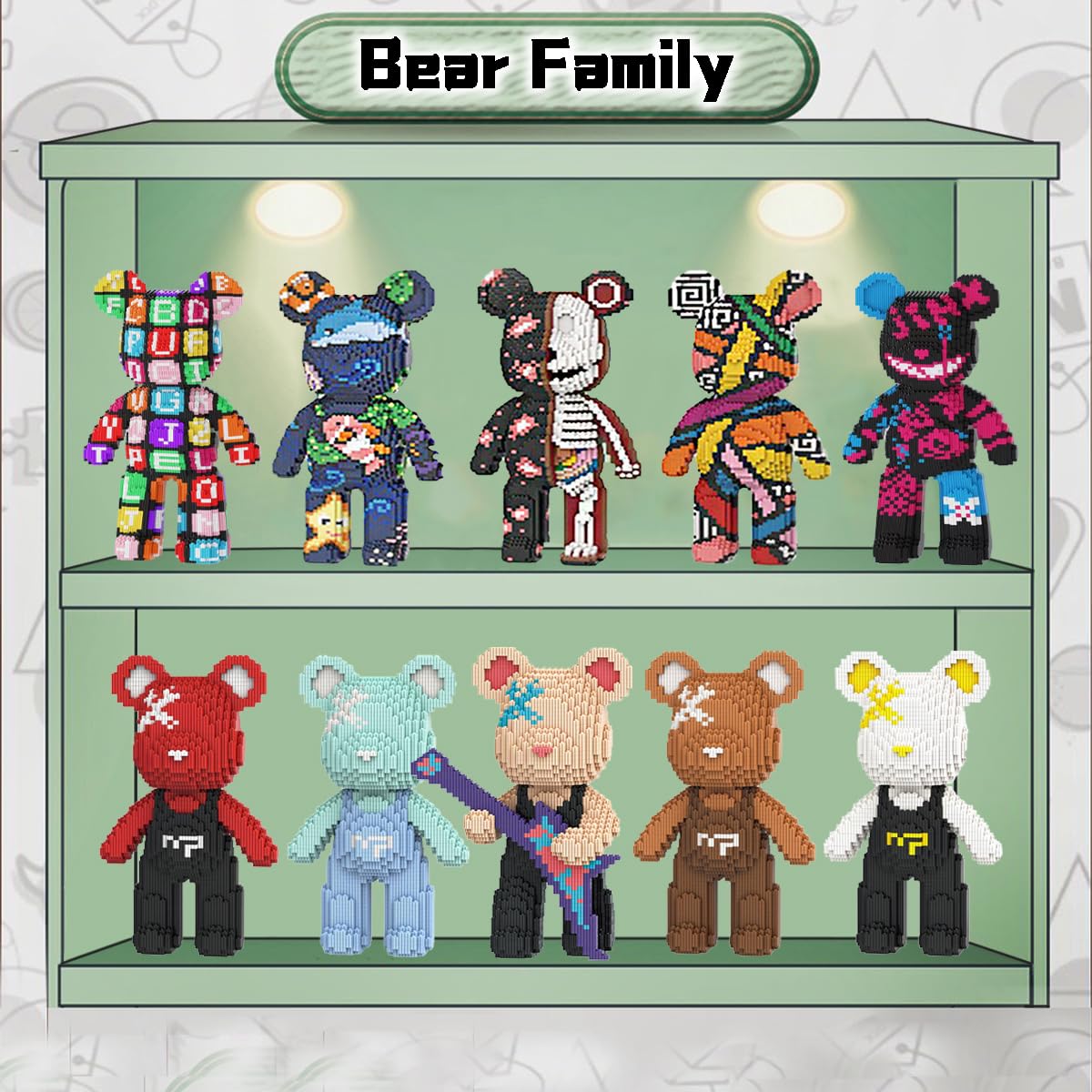Family bonding activity building together with VIIOVOIIV Smile Bear