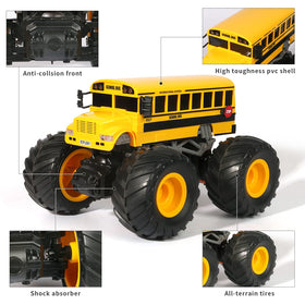 VijiSuki remote-control school bus top view highlighting compact, safe design