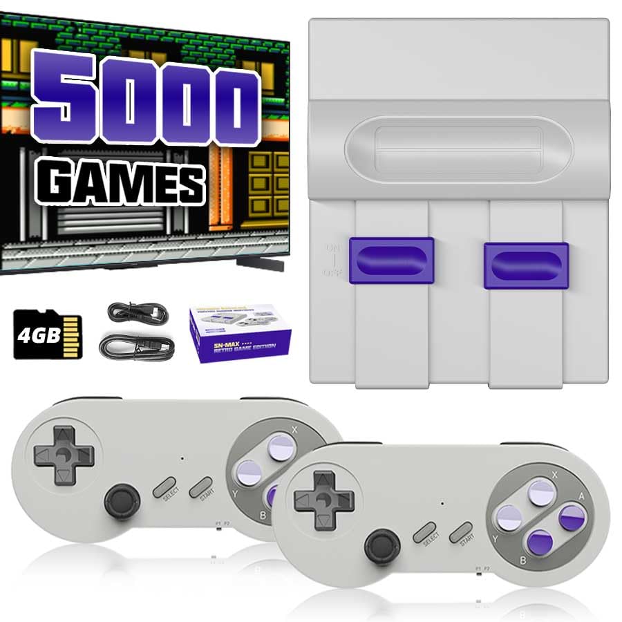 VILCORN retro console front view with 5000 preloaded games for instant nostalgia.