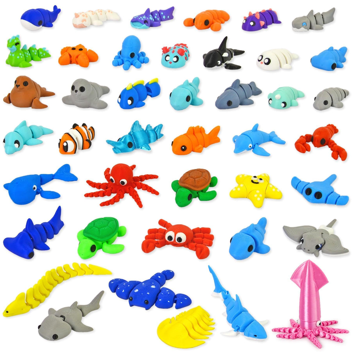 Vileafy ocean animal figurines poseable for classroom rewards and sensory play.