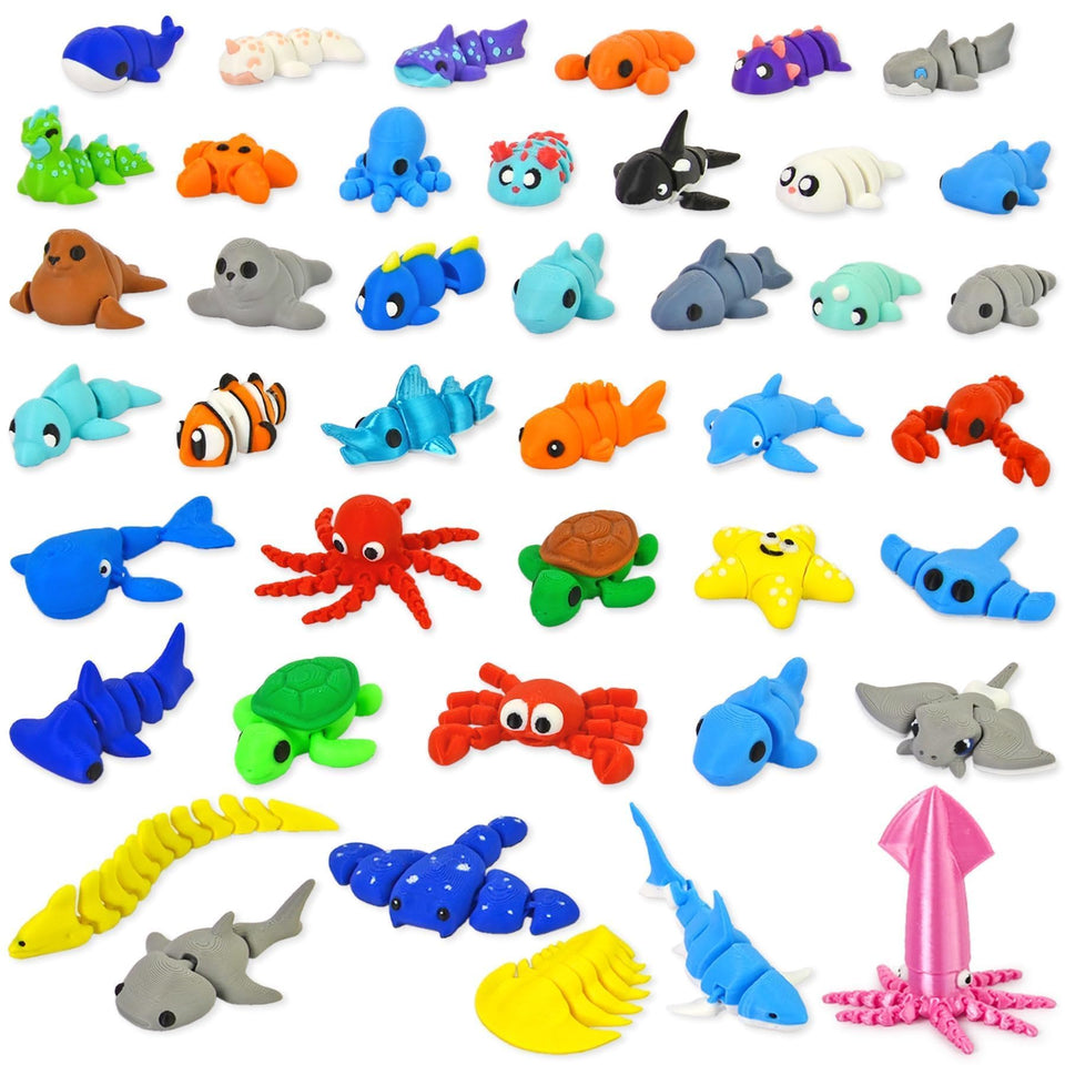 Vileafy ocean animal figurines poseable for classroom rewards and sensory play.
