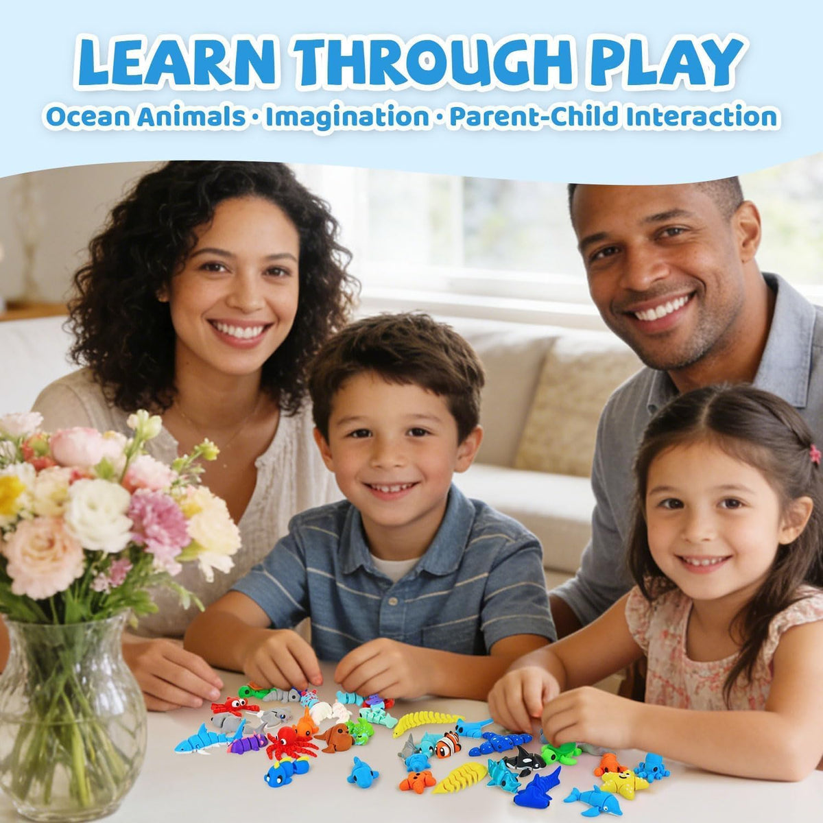 Vileafy sensory play figures encourage tactile exploration during quiet time.