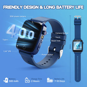 Vilicert kids smart watch vibrant display and simple controls.