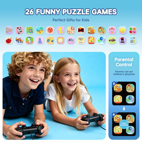 Vilicert kids smart watch games screen highlighting 26 puzzle games.