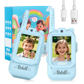 Vilicert video walkie talkies screen for real time calls during kid play