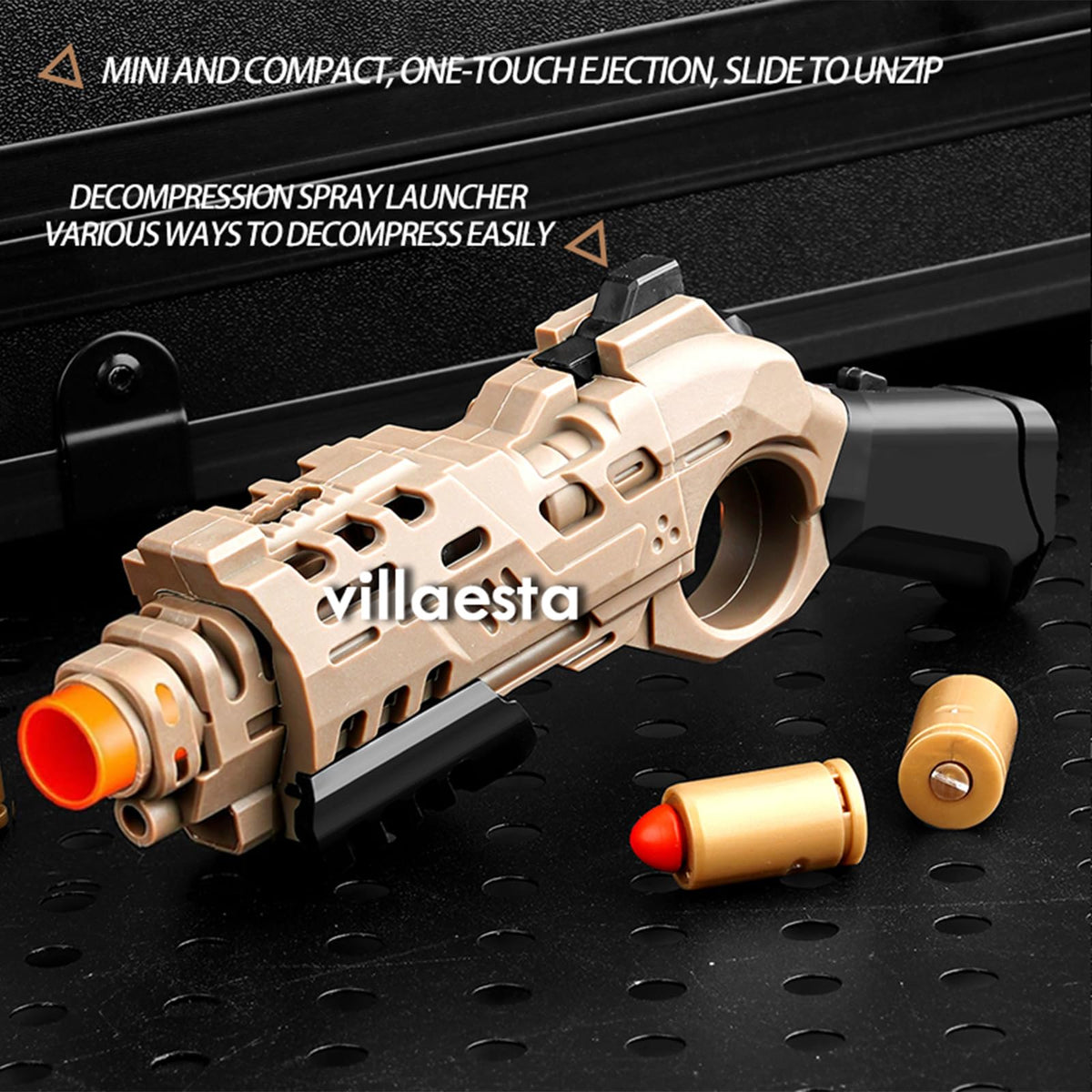 Villaesta Laucher with detachable heads demonstrates versatility for sessions.