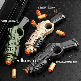 Villaesta Laucher in action loading and launching for tactile focus.