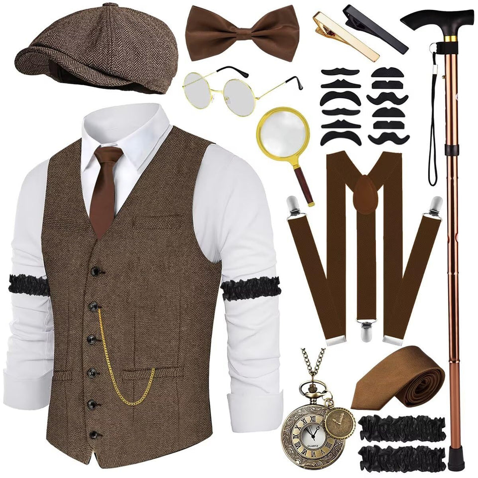 VillbeCoser 1920s walking stick adds authentic vintage flair to costumes.