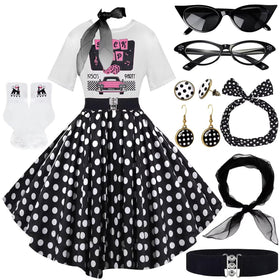VillbeCoser 1950s poodle skirt centerpiece for retro-inspired looks