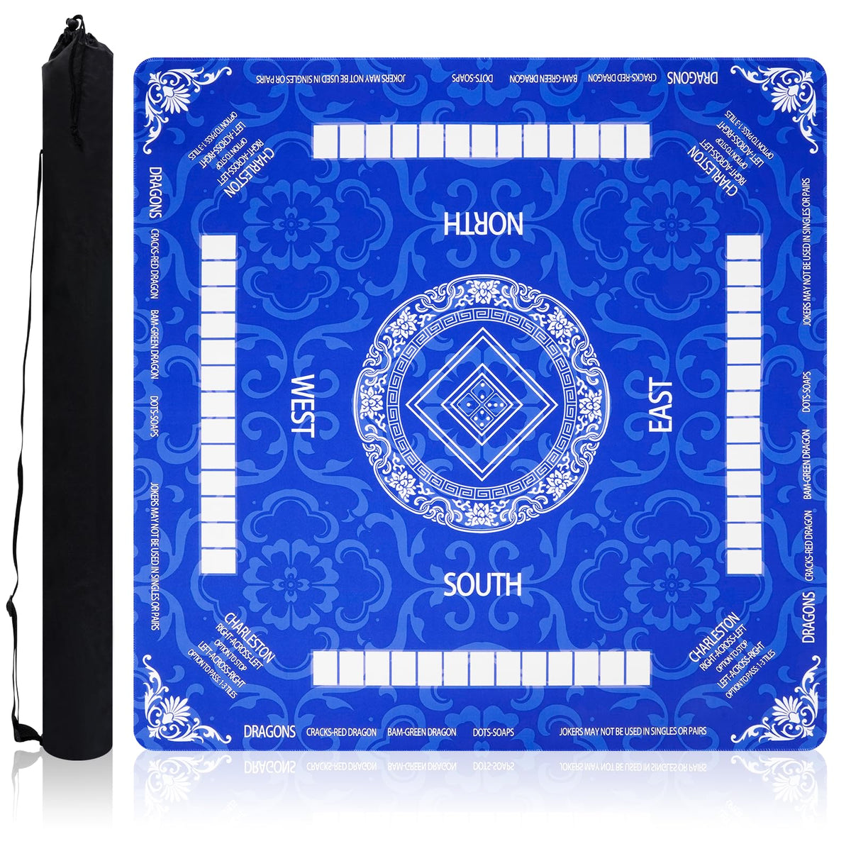 Viluda mahjong mat anti-slip blue for stable gameplay on any table.