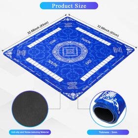 Viluda mahjong mat noise-reduction blue silences tile clatter for focused play.
