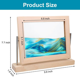 Vindar dynamic sand art picture rotating landscapes with mountains and oceans