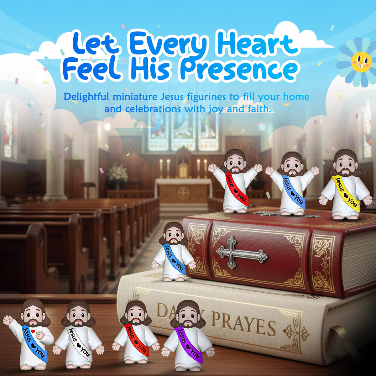 VINETEN classroom reward Jesus figurine offers friendly faith reminders in lessons.