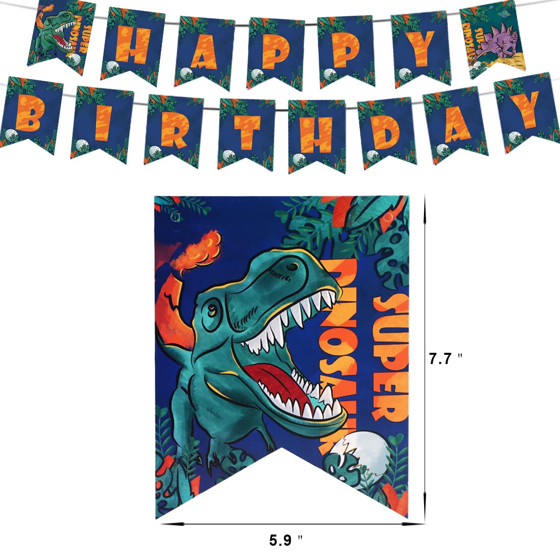 Vinfo Dinosaur Balloon Set adds height and fun to the dinosaur party scene.