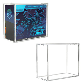 VINJKZQ Elite Trainer Box acrylic case with magnetic lid for easy access.