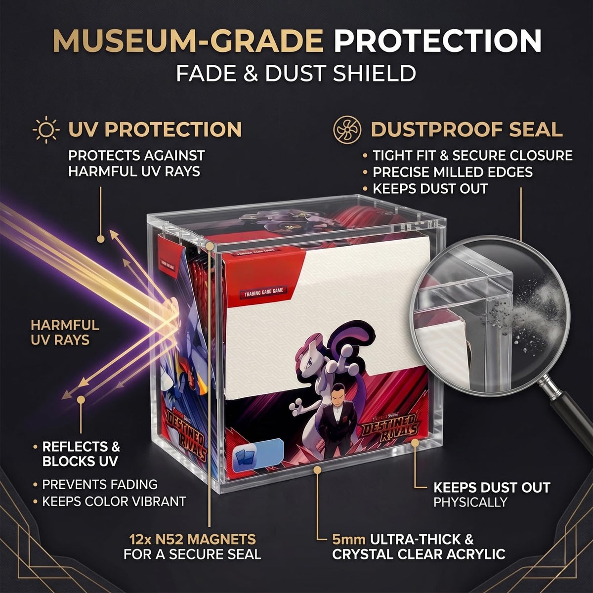 VINJKZQ UV-blocking lid protects artwork from fading during display