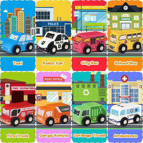 Vinkp wooden car toys for toddlers with safe, durable design for little hands.