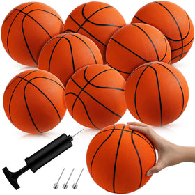 Vinsot 7-inch orange mini basketball with strong grip for kids' practice.