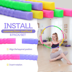 Vinsot yellow detachable hoops for dance warmups and classroom activities.