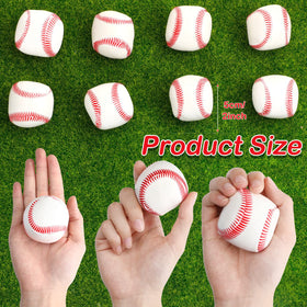 Vinsot baseball design stress ball, white, keeps hands busy during parties or classroom activities.