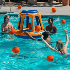 Durable Vinsot rubber basketball with thick grip-friendly surface.