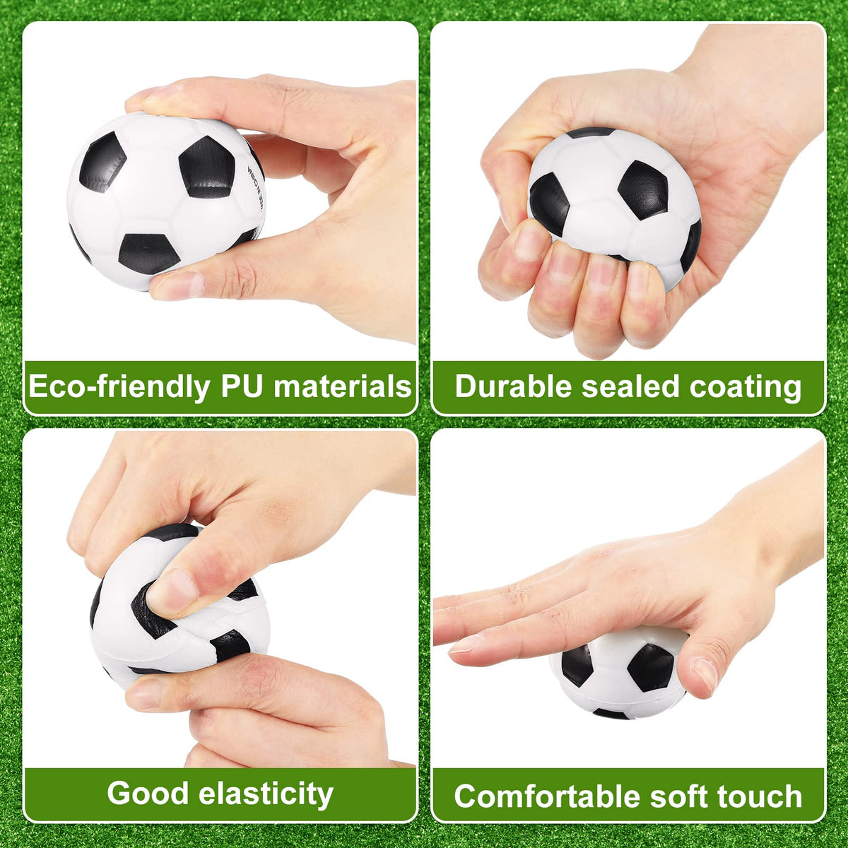 Vinsot 48-pack mini foam soccer balls, soft and lightweight for classroom use.