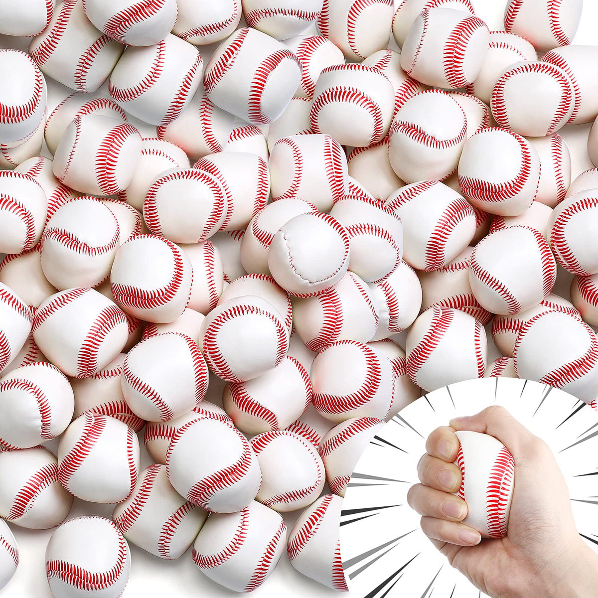 Vinsot mini soft baseballs in 2 inch size for casual play and stress relief.