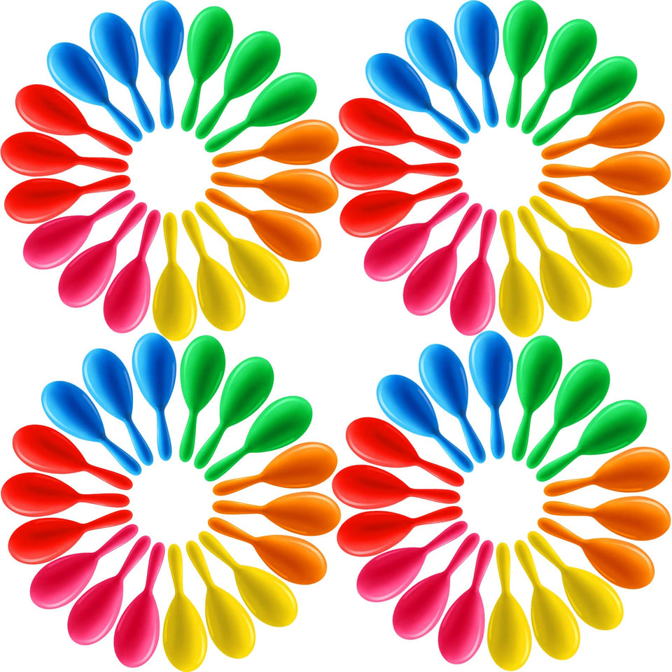 Vinsot neon mini maracas blue for classroom rhythm activities and kids.