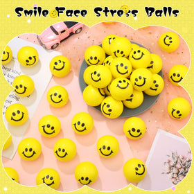 Vinsot yellow stress balls for classroom rewards, two-inch size.