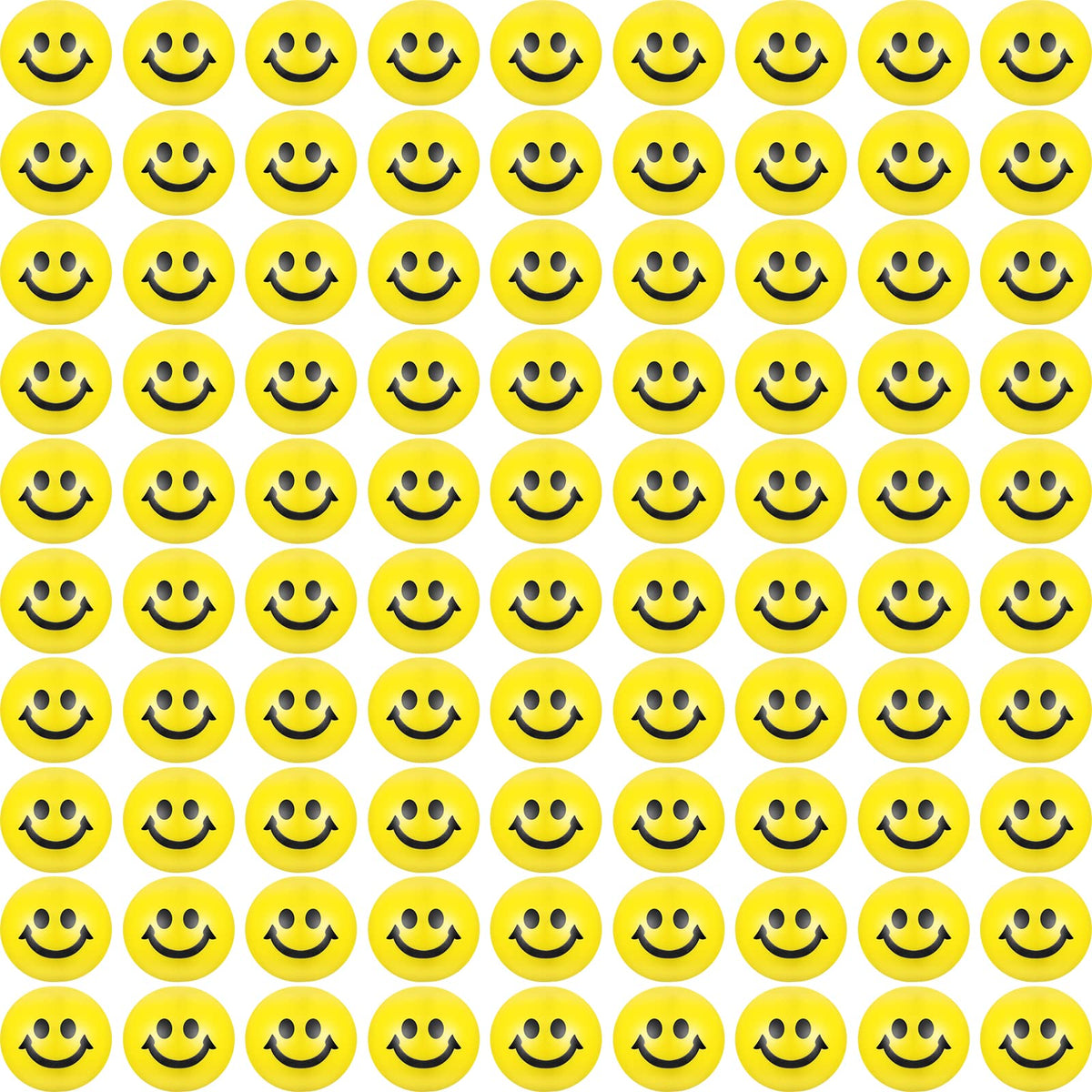Vinsot smile face stress ball yellow 2-inch, compact desk accessory for quick mood lift.