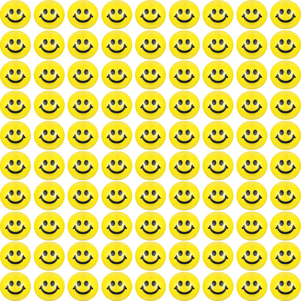 Vinsot smile face stress ball yellow 2-inch, compact desk accessory for quick mood lift.