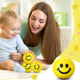 Vinsot soft PU foam stress ball yellow, gentle on skin for comfortable handling.