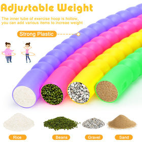 Vinsot toy hoop purple color provides durable plastic construction.