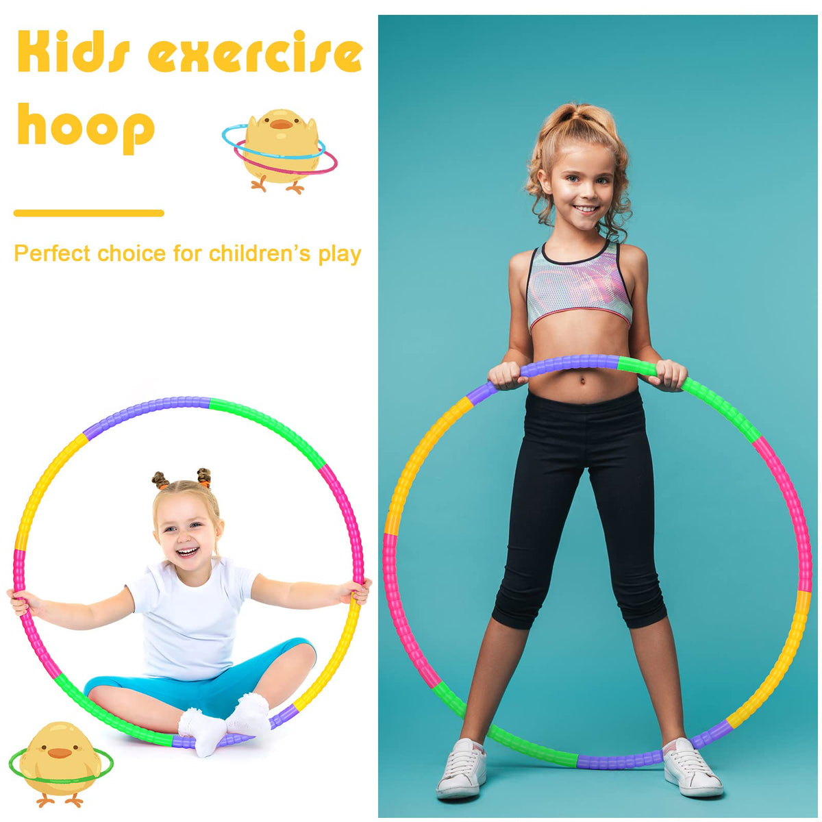 Vinsot toy hoop yellow color suitable for classroom activities.