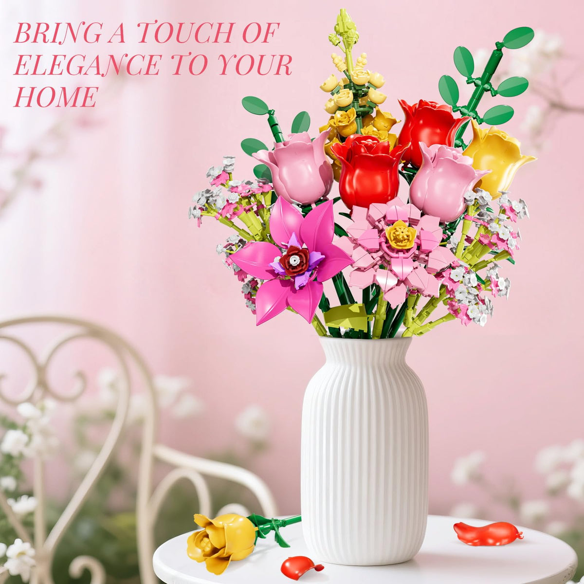 VINTOP eucalyptus leaves and botanicals for realistic, long-lasting accents.