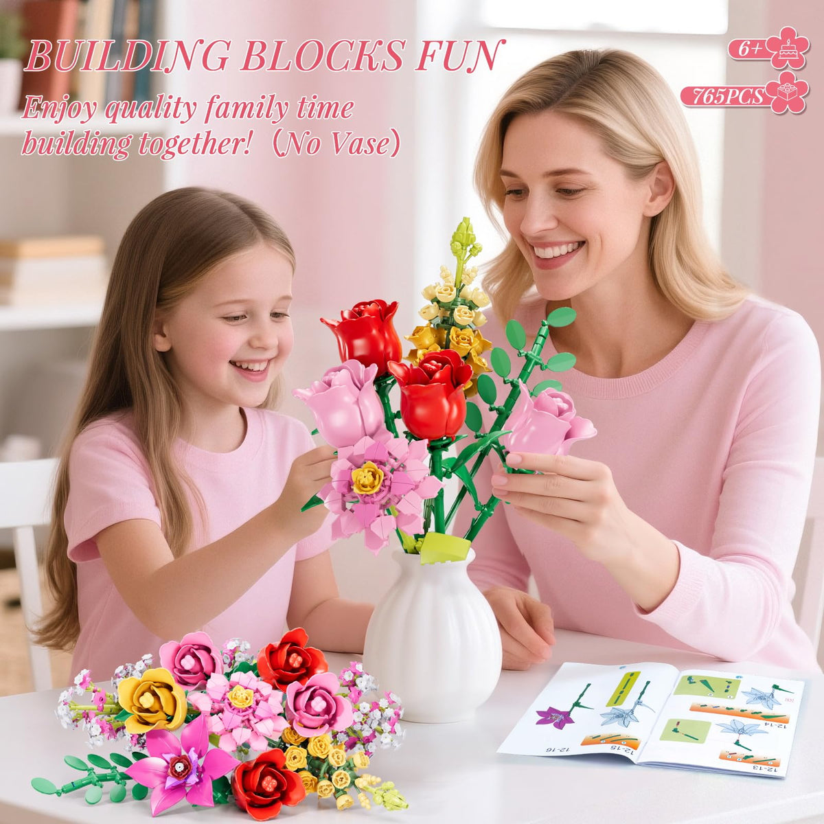 VINTOP pink roses and botanicals highlighting vibrant, enduring home decor.