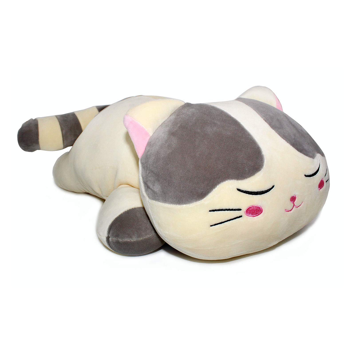 Vintoys cat hugging pillow closeup fur texture highlights ultra-soft touch