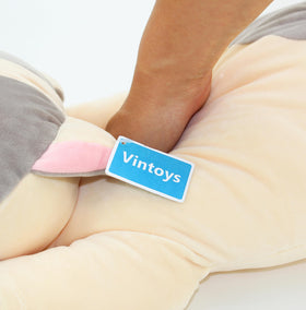 Vintoys cat hugging pillow travel-ready companion for sleepovers